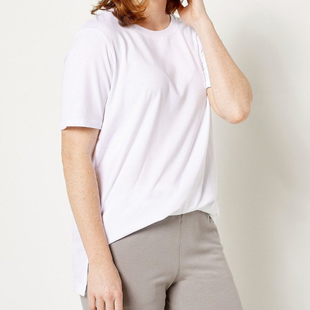 Cuddl Duds Cotton Core Oversized Tunic Tee Top 13362